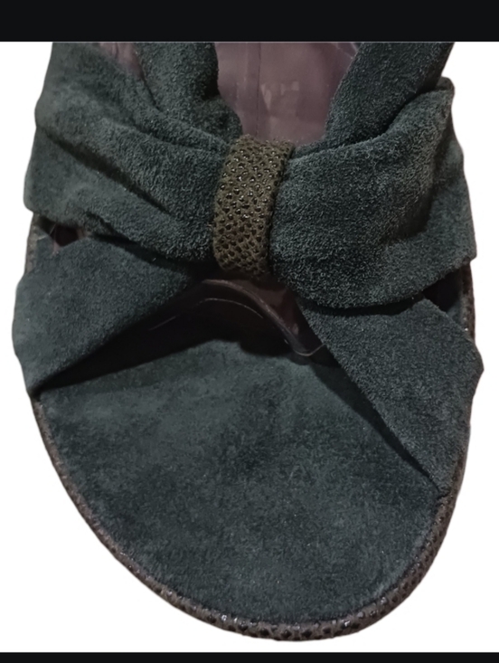 Sundance Wedge Platform Slingback Sandal Embossed 9.5/10